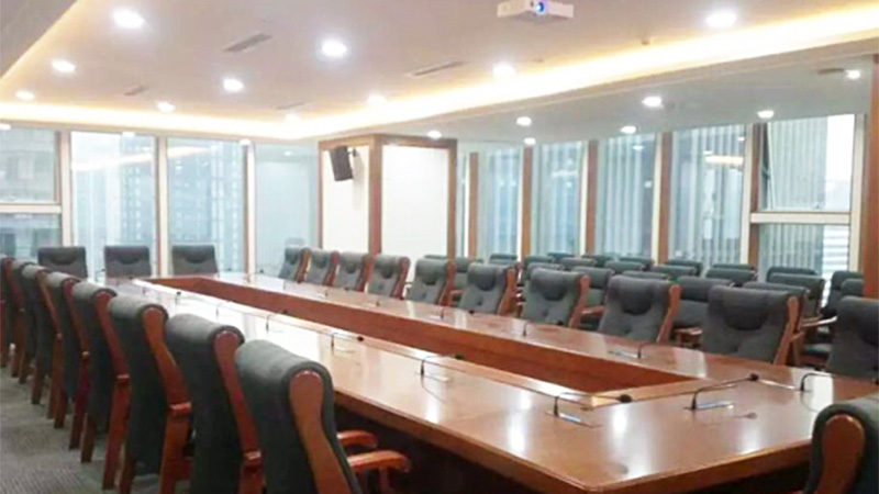廣州某樓盤營銷中心會(huì)議室采用了爵士龍民用音響會(huì)議音響系統(tǒng)